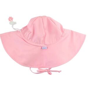 Ruffle Butts Pink Wide-Brim Sun Hat Upf 50 girls 6/12m